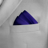 THE SOLID NAVY BLUE SILK POCKET SQUARE